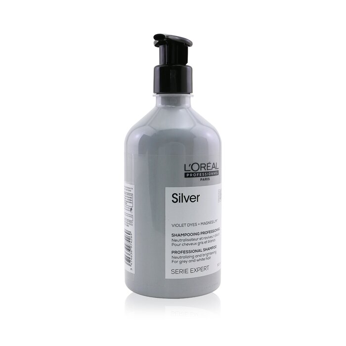 Professionnel Serie Expert - Silver Violet Dyes + Magnesium Neutralising And Brightening Shampoo (for Grey And White Hair) - 500ml/16.9oz