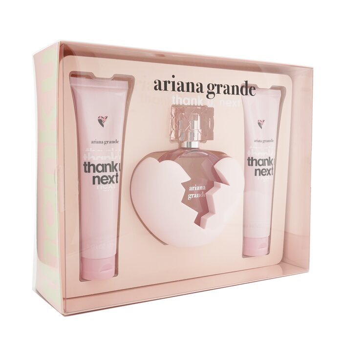 Thank U Next Coffret: Eau De Parfum Spray 100ml/3.4oz + Body Souffle 100ml/3.4oz + Bath And Shower Gel 100ml/3.4oz - 3pcs