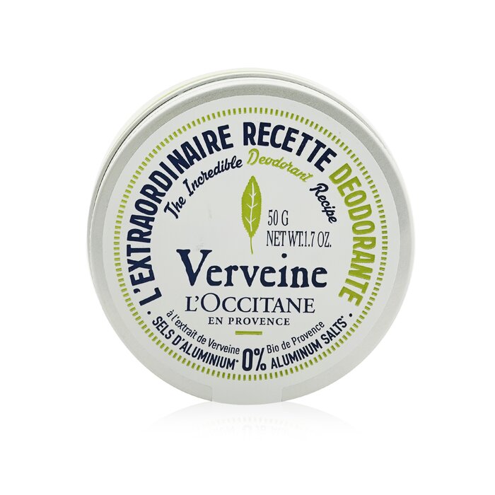 Verveine (verbena) Deodorant - 0% Aluminum Salts - 50g/1.7oz