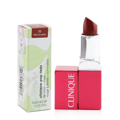 Clinique Pop Reds Lip Color + Cheek - # 03 Red-y To Party - 3.6g/0.12oz
