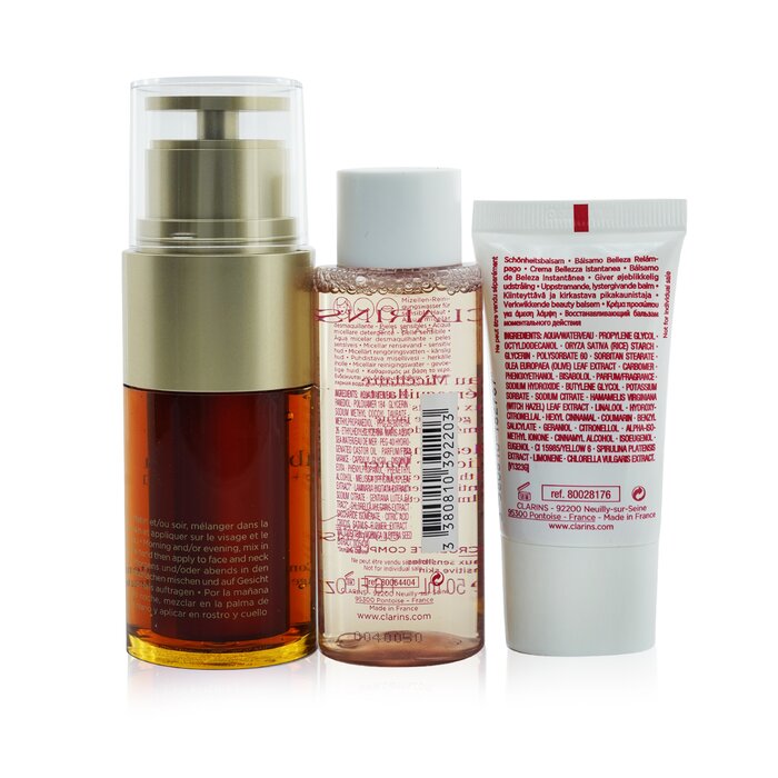 Youthful Radiance Set: Double Serum 30ml+ Cleansing Micellar Water 50ml+ Beauty Flash Balm 15ml - 3pcs