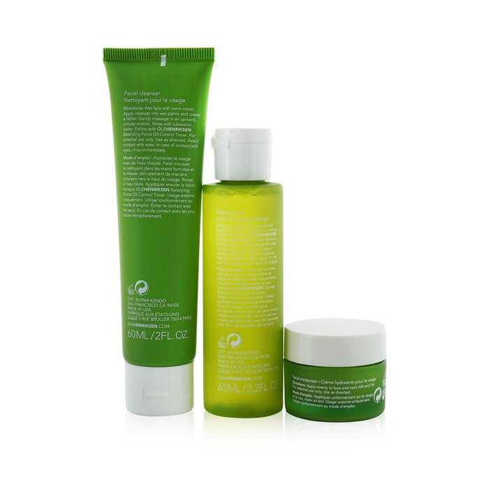 Balance It All Oil Control & Pore-refining Set: Cleanser 60ml + Toner 65ml + Moisturizer 15ml - 3pcs