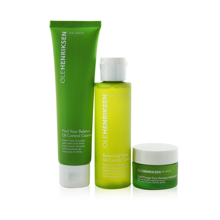 Balance It All Oil Control & Pore-refining Set: Cleanser 60ml + Toner 65ml + Moisturizer 15ml - 3pcs