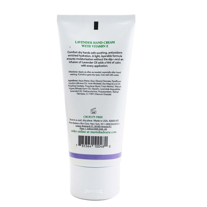 Hand Cream With Vitamin E - Lavender - 85g/3oz