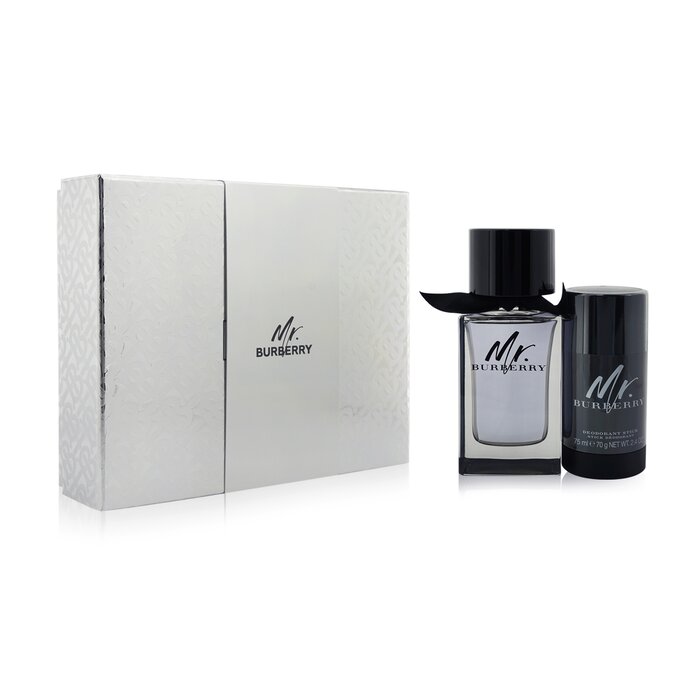 Mr. Burberry Coffret: Eau De Toilette Spray 100ml/3.3oz + Deodorant Stick 70g/2.4oz - 2pcs