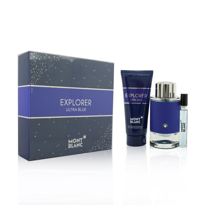 Explorer Ultra Blue Coffret: Edp Spray 100ml + Edp Spray 7.5ml + Shower Gel 100ml - 3pcs