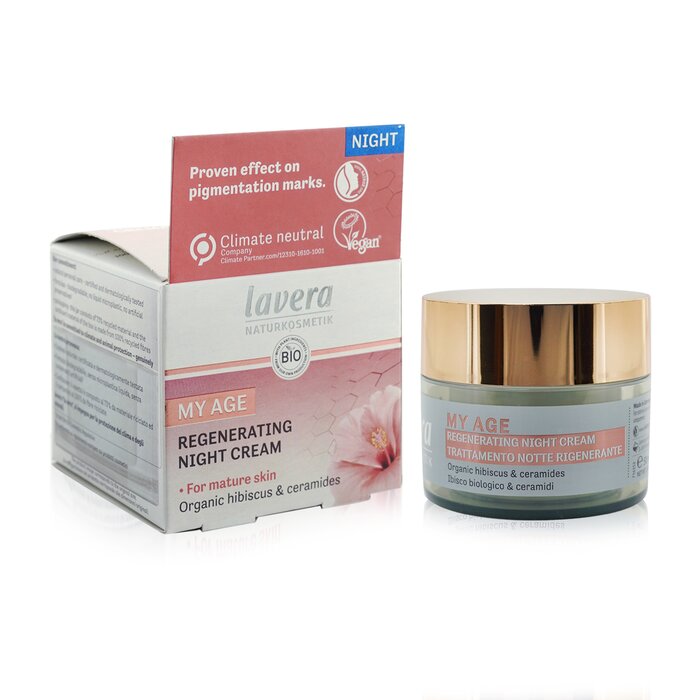 My Age Regenerating Night Cream With Organic Hibiscus & Ceramides - For Mature Skin - 50ml/1.8oz