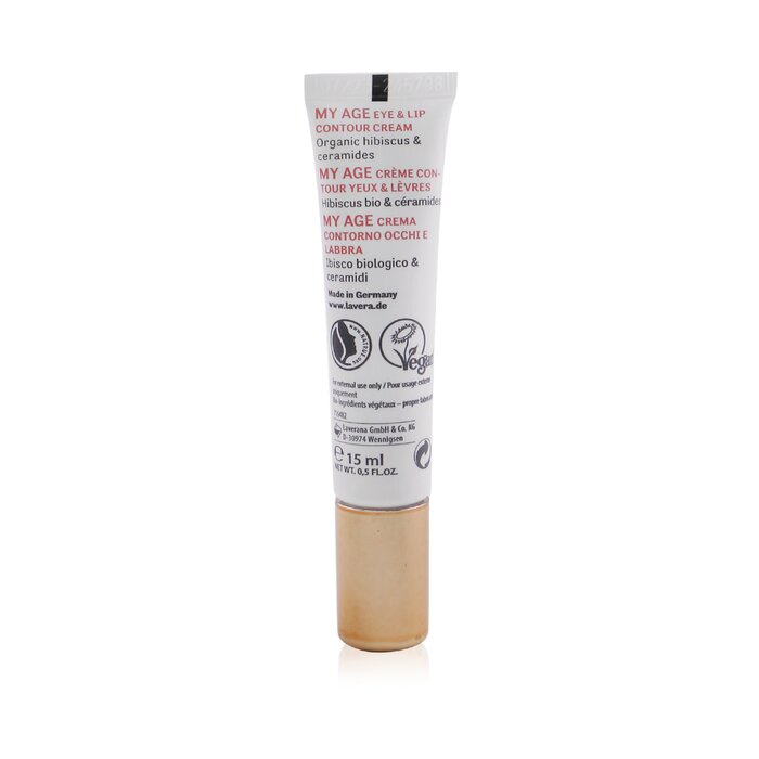 My Age Eye & Lip Contour Cream With Organic Hibiscus & Ceramides - For Mature Skin - 15ml/0.5oz