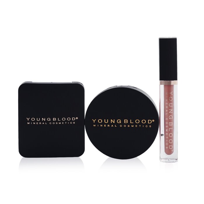 Sweet Talk The Perfect Spring Glow Palette (1x Hydrating Lip Creme, 1x Highlighter, 1x Eyeshadow Quad) - 3pcs