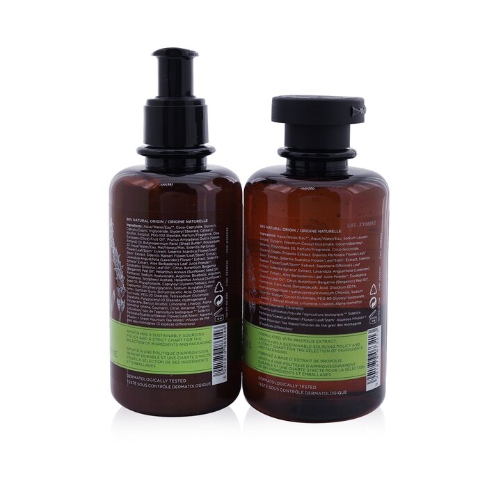 Uplift Your Mood Toning & Revitalization Set: Tonic Mountain Tea Shower Gel 250ml+ Tonic Mountain Tea Body Milk - 2pcs