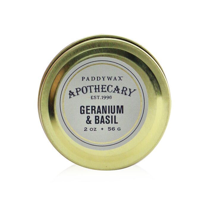 Apothecary Candle - Geranium & Basil - 56g/2oz