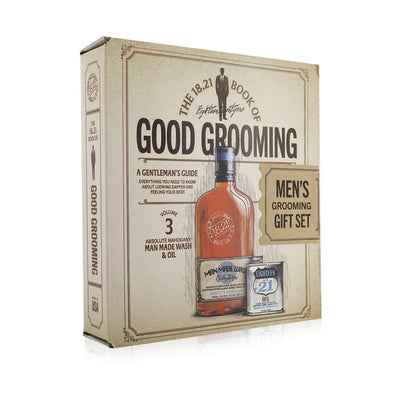 Book Of Good Grooming Gift Set Volume 3: Absolute Mahogany (wash 532ml  + Oil 60ml ) - 2pcs