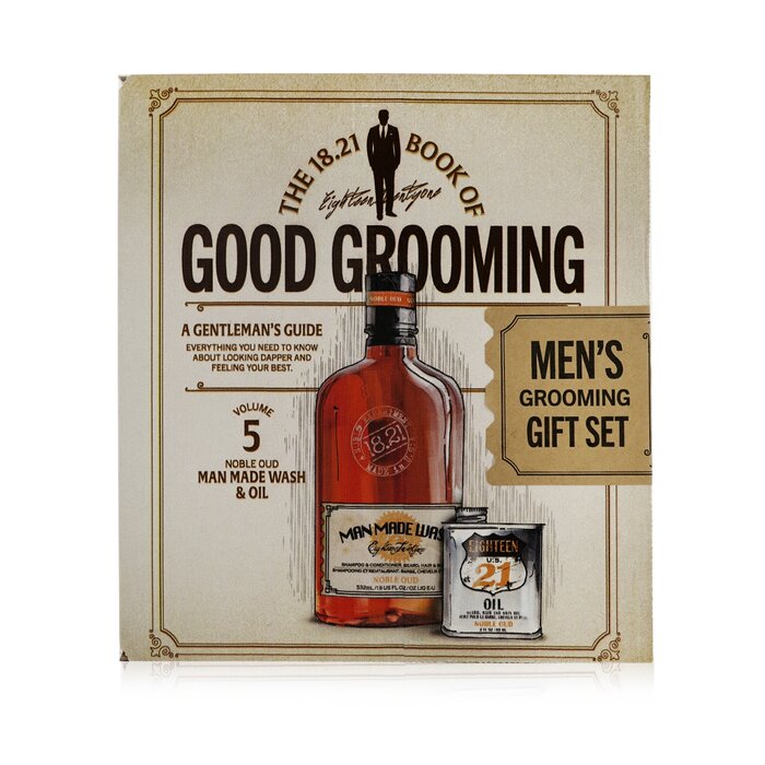 Book Of Good Grooming Gift Set Volume 5: Noble Oud (wash 532ml + Oil 60ml ) - 2pcs