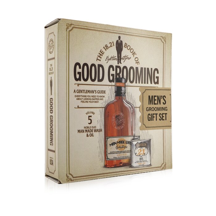 Book Of Good Grooming Gift Set Volume 5: Noble Oud (wash 532ml + Oil 60ml ) - 2pcs