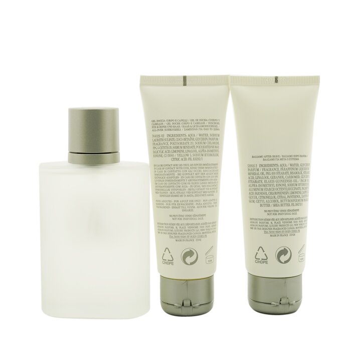 Acqua Di Gio Coffret: Eau De Toilette Spray 100ml/3.4oz + All Over Body Shampoo 75ml/2.5oz + A/s Balm 75ml/2.5oz - 3pcs