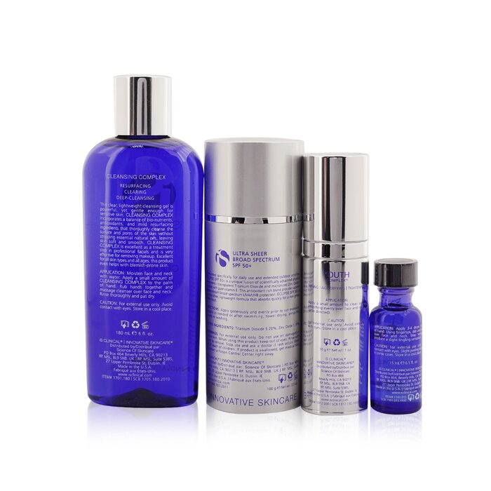 Pure Renewal Collection: Cleansing Compelx 180ml + Active Serum 15ml + Youth Complex 30g + Eclipse Spf 50 Sunscreen Cream 100g - 4pcs