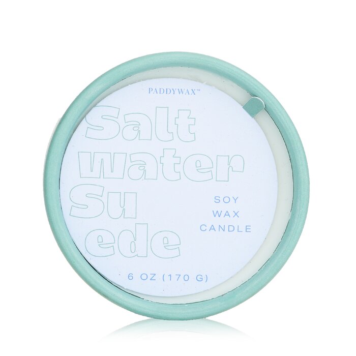 Color Block Ceramic Candle - Saltwater Suede - 170g/6oz