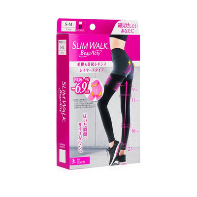 Compression Leggings For Sports (sweat-absorbent, Quick-drying) - # Black (size: S-m) - 1pair