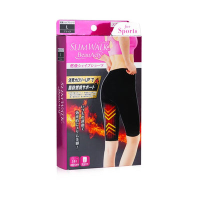 Compression Fat-burning Support Shape Shorts - # Black (size: L) - 1pair