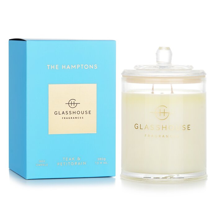 Triple Scented Soy Candle - The Hamptons (teak & Petitgrain) - 380g/13.4oz