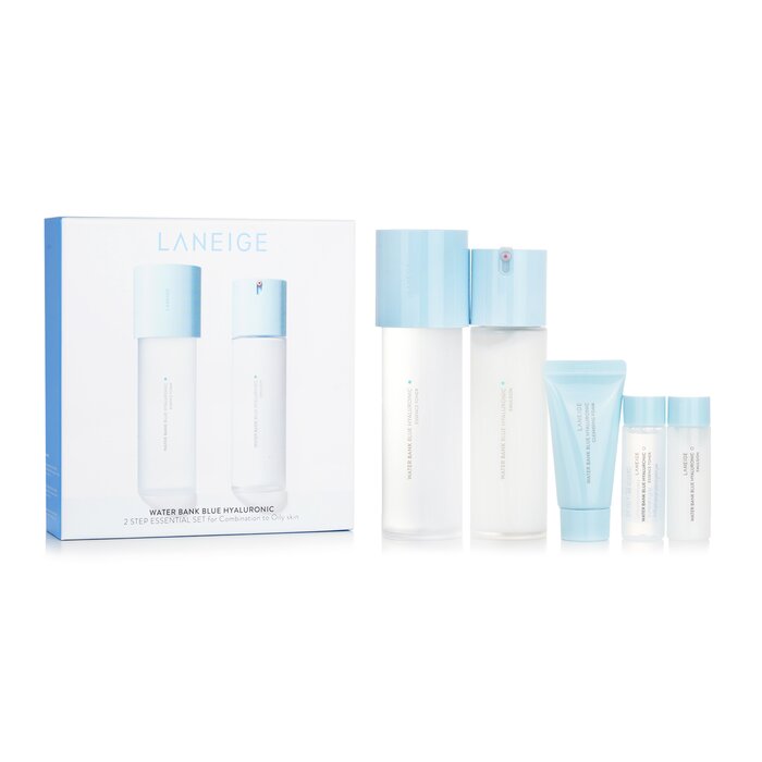 Water Bank Blue Hyaluronic 2 Step Essential Set (for Combination To Oily Skin) - 5pcs