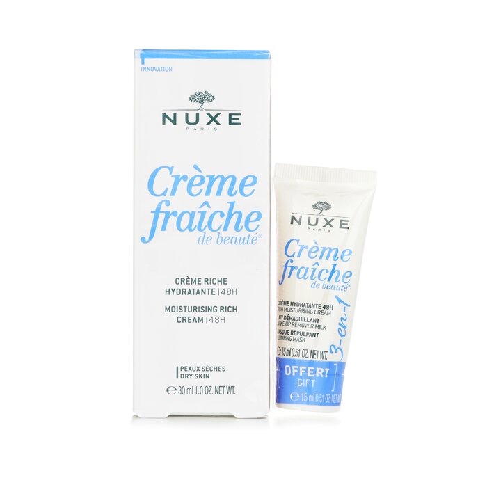 Creme Fraiche De Beaute 48hr Moisturising Rich Cream Gift Set (for Dry To Very Skin, Even Sensitive) - 30ml+15ml