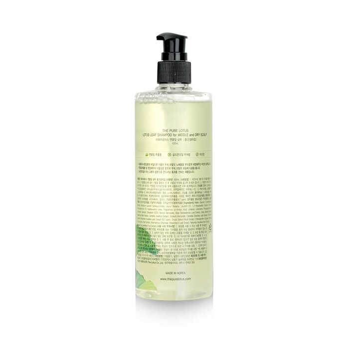 Lotus Leaf Shampoo - For Middle & Dry Scalp - 420ml