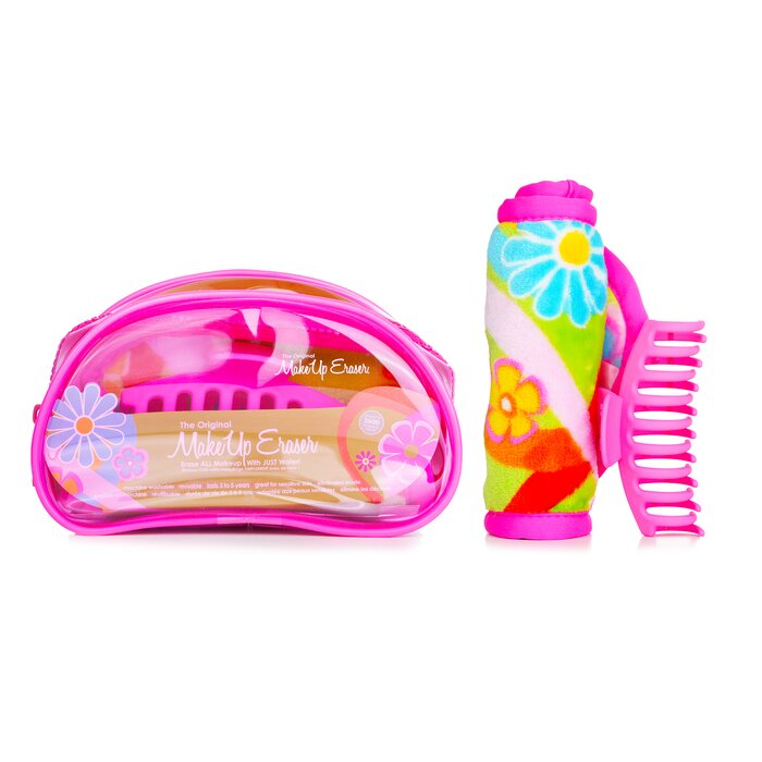 Flowerbomb Set (1x Makeup Eraser Cloth + 1x Hair Claw Clip + 1x Bag) - 2pcs+1bag