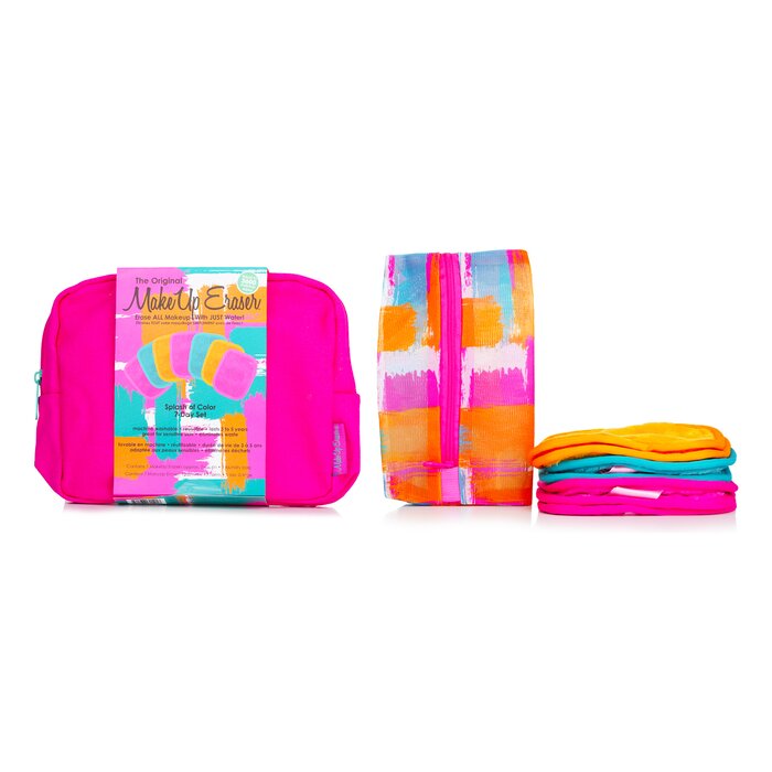 Splash Of Color 7 Day Set (7x Mini Makeup Eraser Cloth + 1x Bag) - 7pcs+1bag