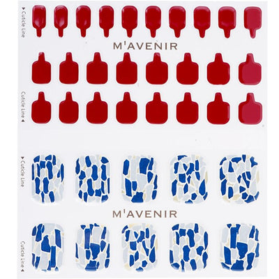Nail Sticker (patterned) - # Shell We Burgundy Pedi - 36pcs