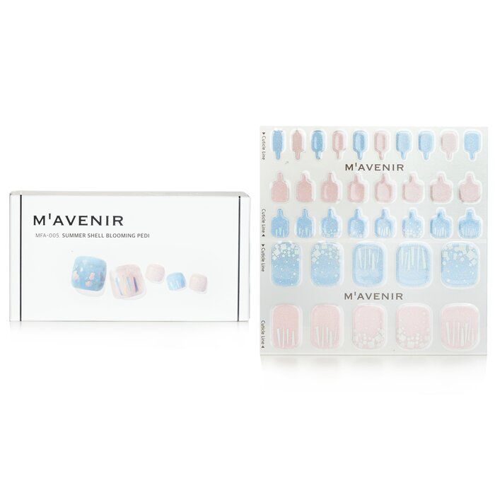 Nail Sticker (assorted Colour) - # Summer Shell Blooming - 32pcs