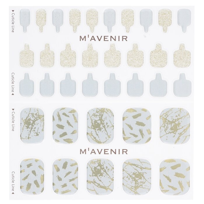 Nail Sticker (patterned) - # Powder Of Gold Pedi - 36pcs