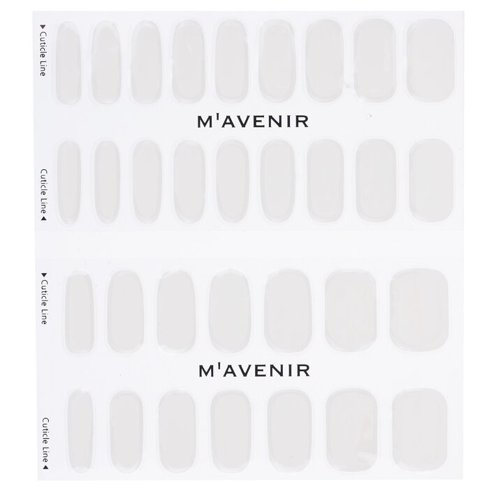 Nail Sticker (white) - # White Crema Nail - 32pcs