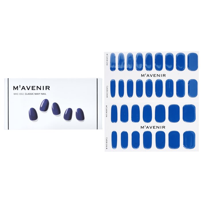 Nail Sticker (blue) - # Classic Navy Nail - 32pcs