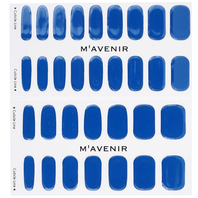 Nail Sticker (blue) - # Classic Navy Nail - 32pcs