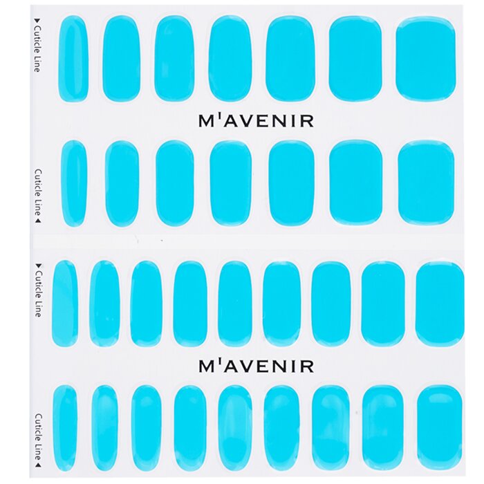 Nail Sticker (blue) - # Classic Mint Nail - 32pcs