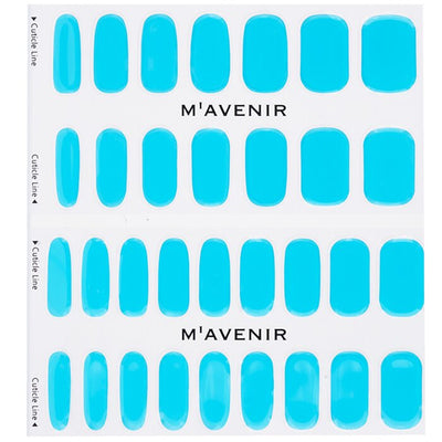 Nail Sticker (blue) - # Classic Mint Nail - 32pcs