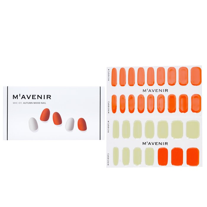 Nail Sticker (orange) - # Autumn Mood Nail - 32pcs