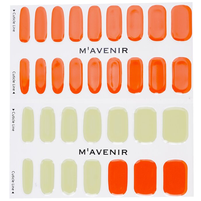 Nail Sticker (orange) - # Autumn Mood Nail - 32pcs