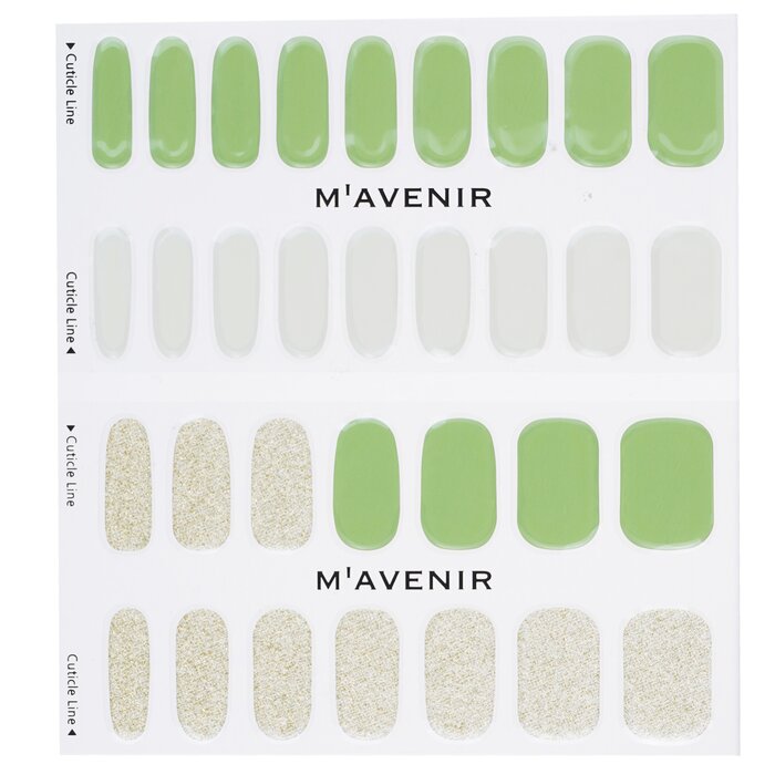 Nail Sticker (green) - # Brillante Green Nail - 32pcs