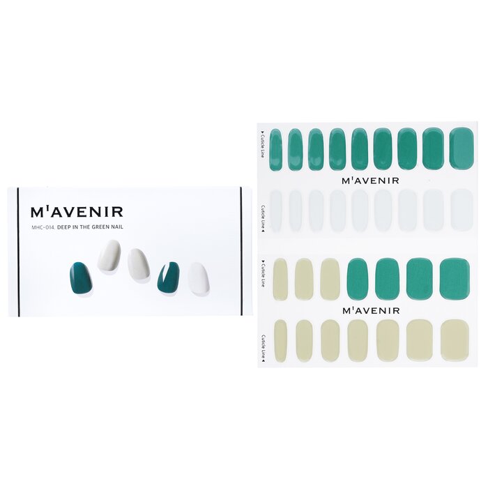 Nail Sticker (assorted Colour) - # Deep In The Green Nail - 32pcs