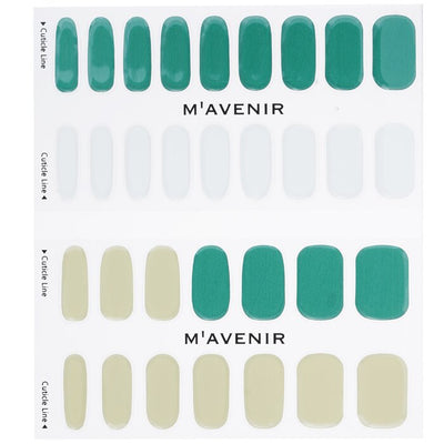 Nail Sticker (assorted Colour) - # Deep In The Green Nail - 32pcs