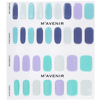 Nail Sticker (blue) - # Mint Berry Me Nail - 32pcs