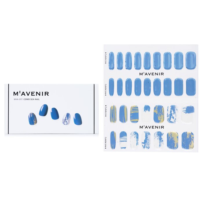 Nail Sticker (blue) - # Como Sea Nail - 32pcs