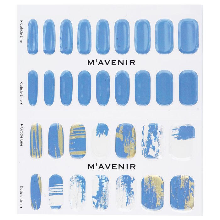 Nail Sticker (blue) - # Como Sea Nail - 32pcs