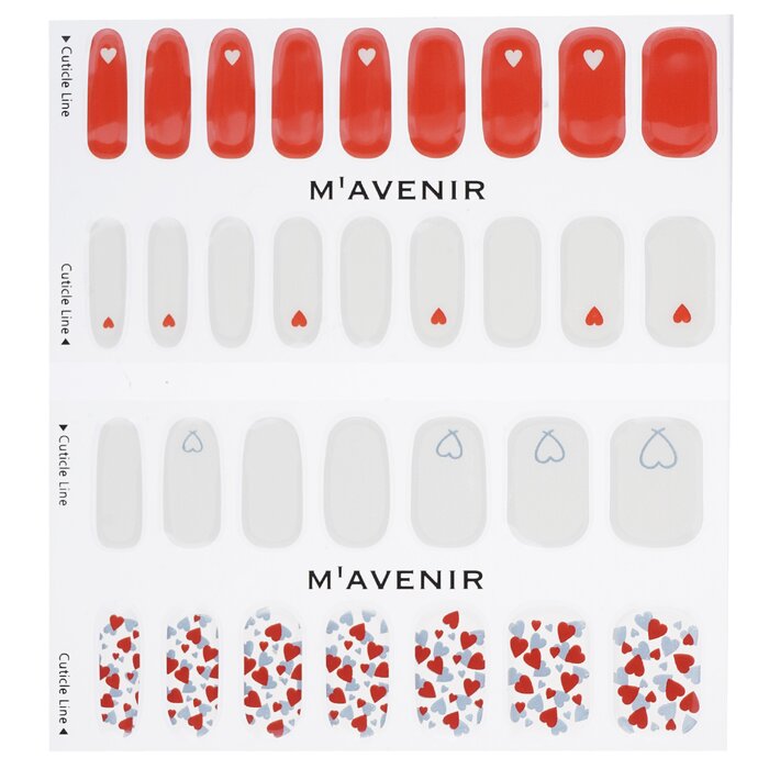 Nail Sticker (assorted Colour) - # Little Heart Nail - 32pcs