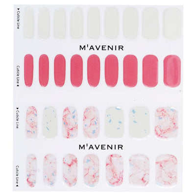 Nail Sticker (pink) - # Rose Quartz Marble Nail - 32pcs