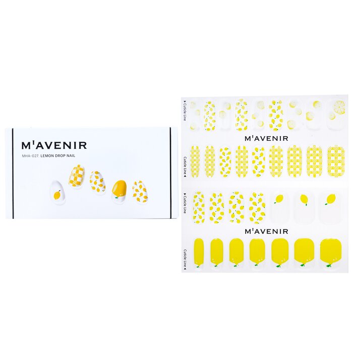 Nail Sticker (yellow) - # Lemon Drop Nail - 32pcs