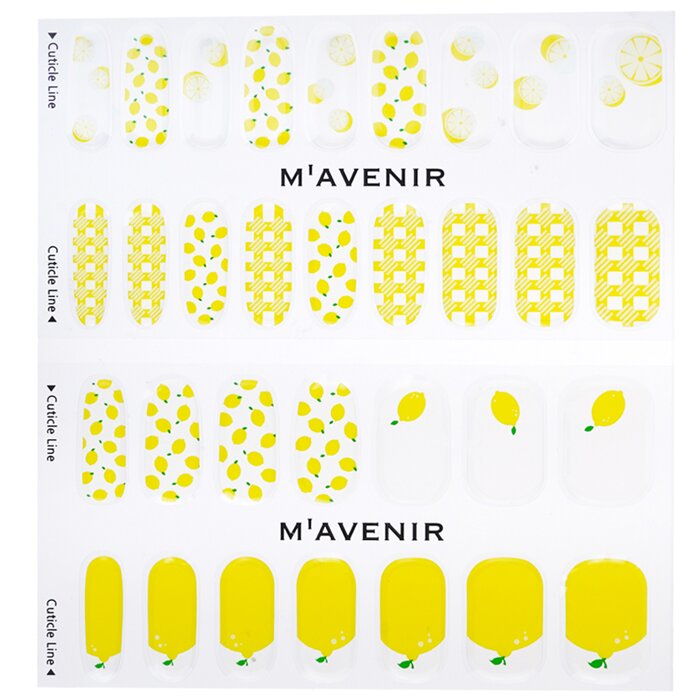 Nail Sticker (yellow) - # Lemon Drop Nail - 32pcs