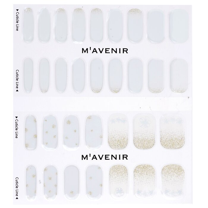 Nail Sticker (white) - # White April Nail - 32pcs